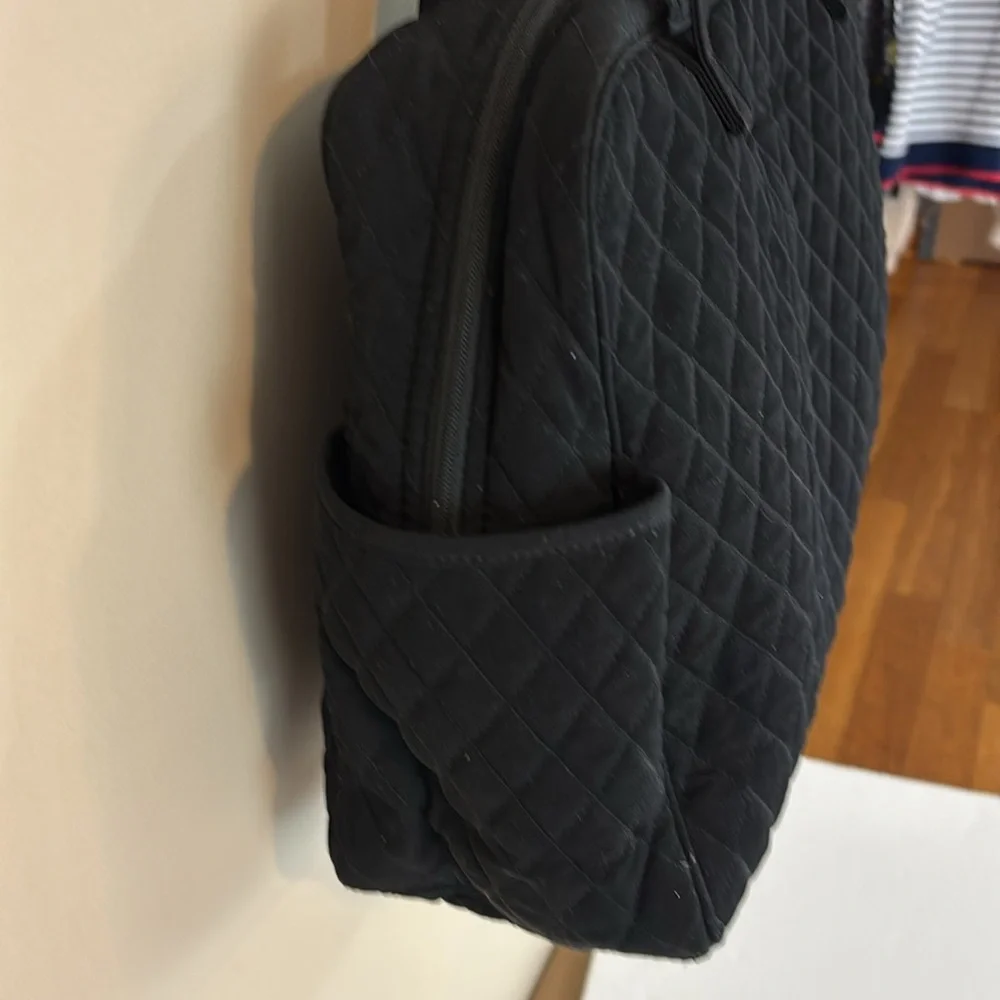 Vera Bradley Black Quilted Infant Baby Bag with Changing Mat